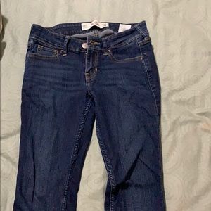 Holllster dark wash skinny jeans.